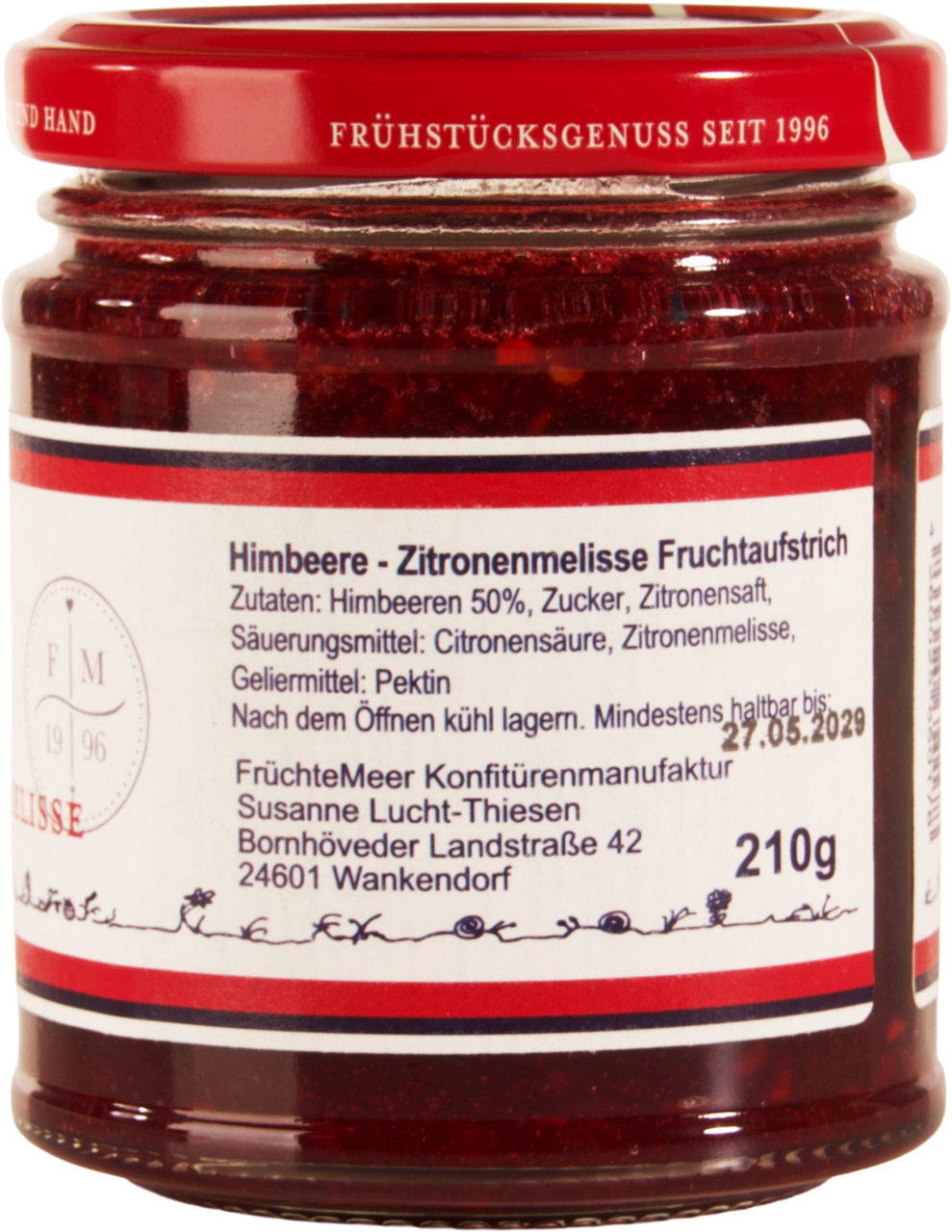 Himbeere - Zitronenmelisse Fruchtaufstrich