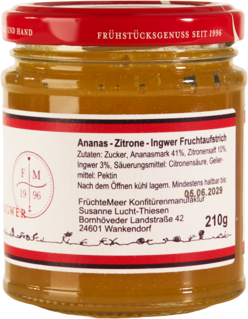 Ananas - Zitrone - Ingwer Fruchtaufstrich