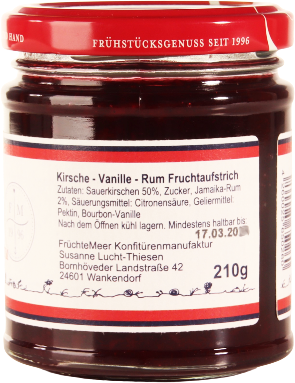 Kirsche - Vanille - Rum Fruchtaufstrich