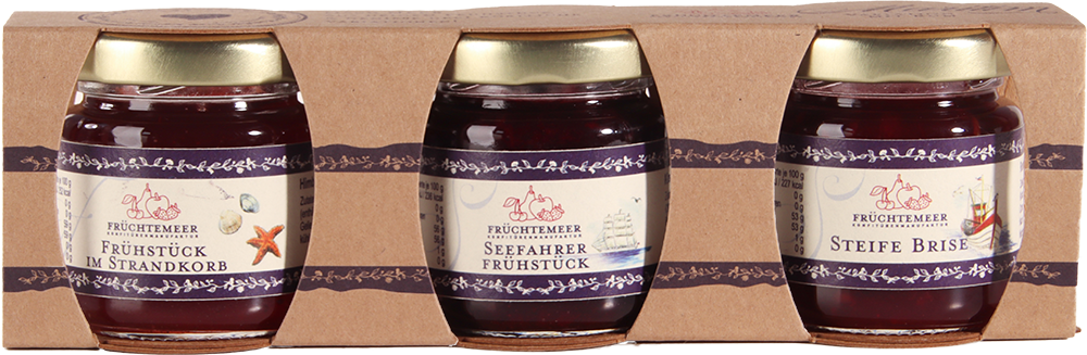 3er Set Maritime Fruchtaufstriche Variation 2, 3 x 50g