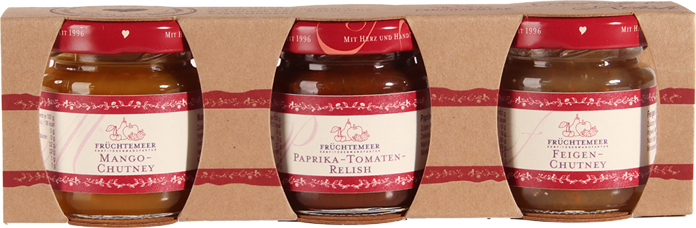 3er Set Chutneys und Relishes, 3 x 50g