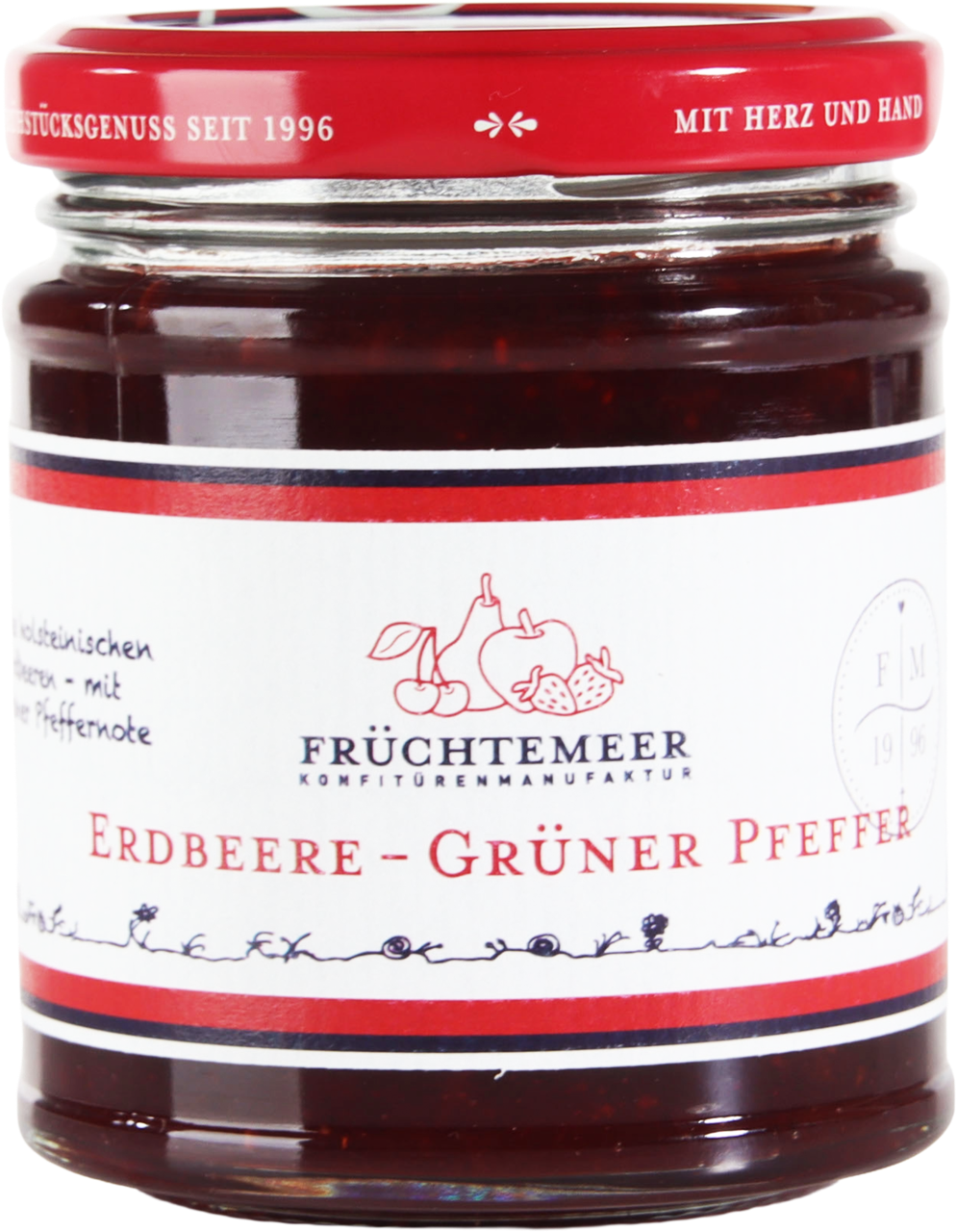 Erdbeere - Grüner Pfeffer Fruchtaufstrich
